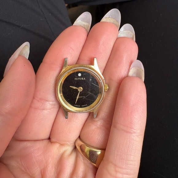 Women's Gold and Black Watch - Picture 1 of 1